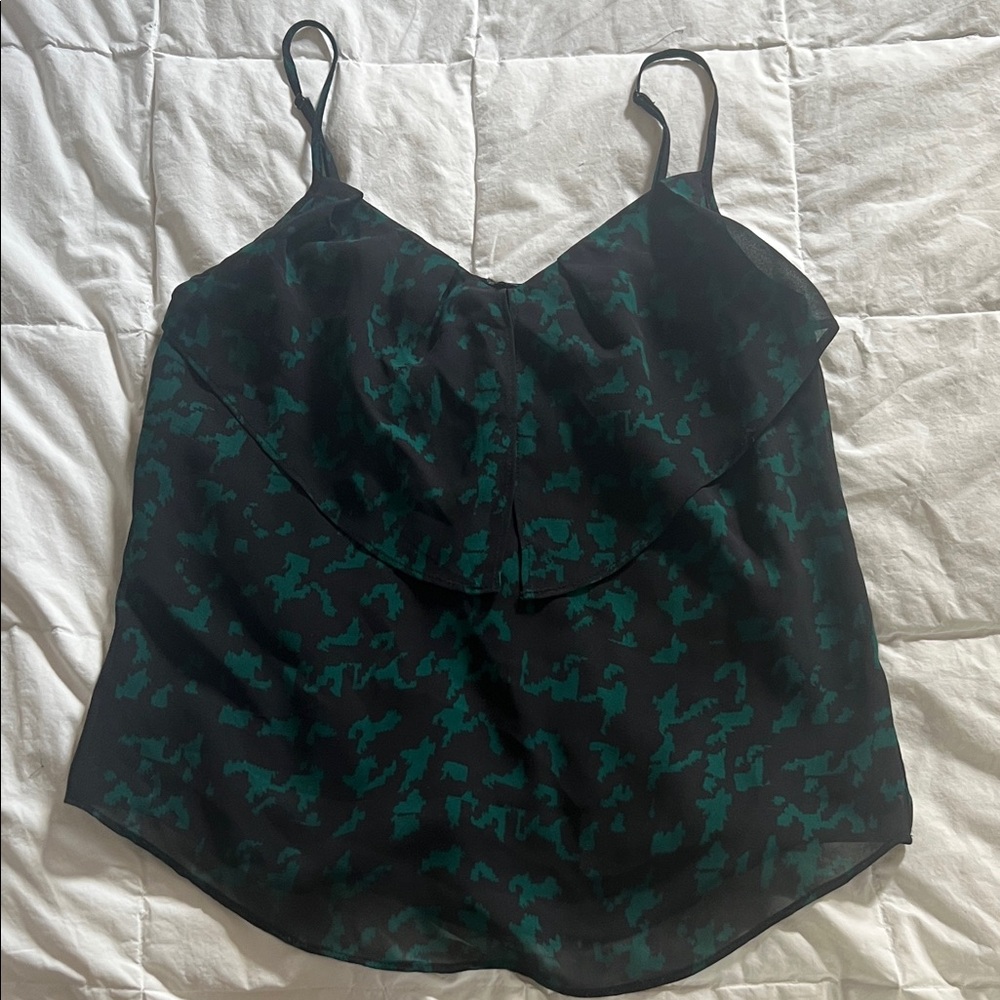Guess Black and Teal Patterned Camisole